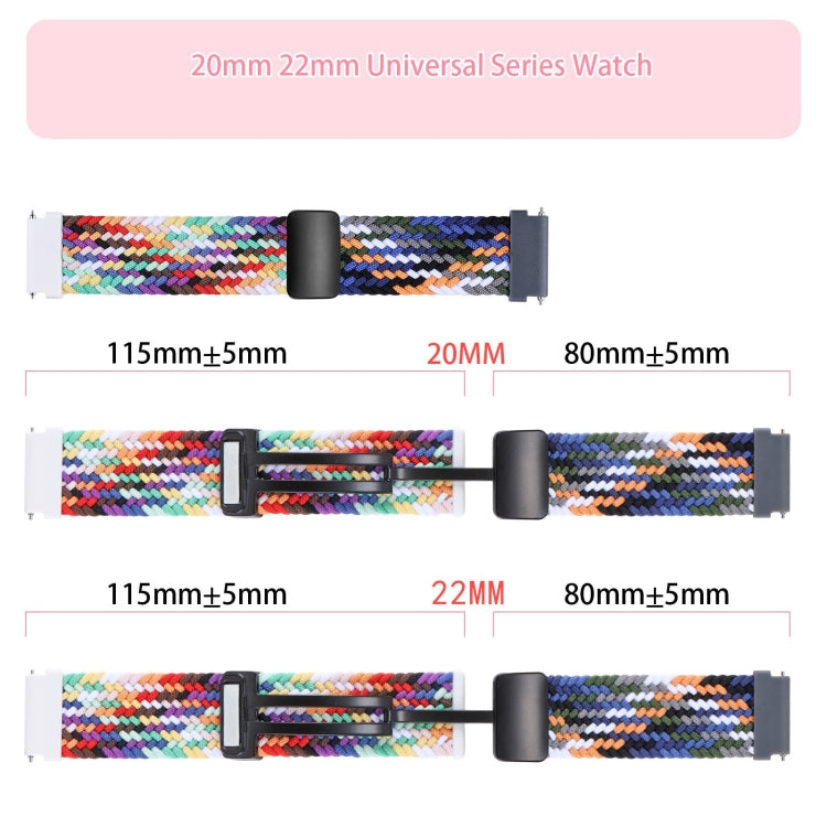 Two-color Magnetic Braided Nylon Watch Band