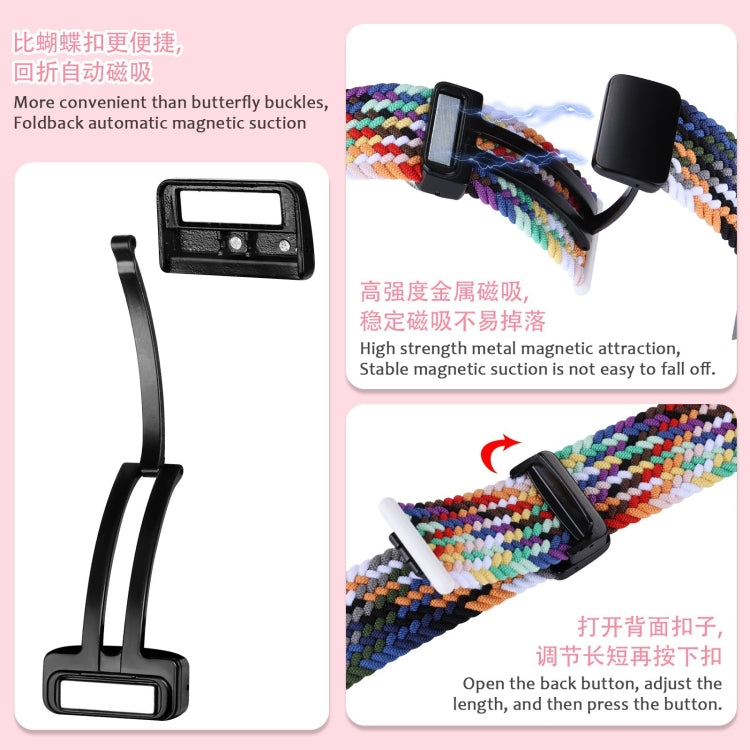 Two-color Magnetic Braided Nylon Watch Band