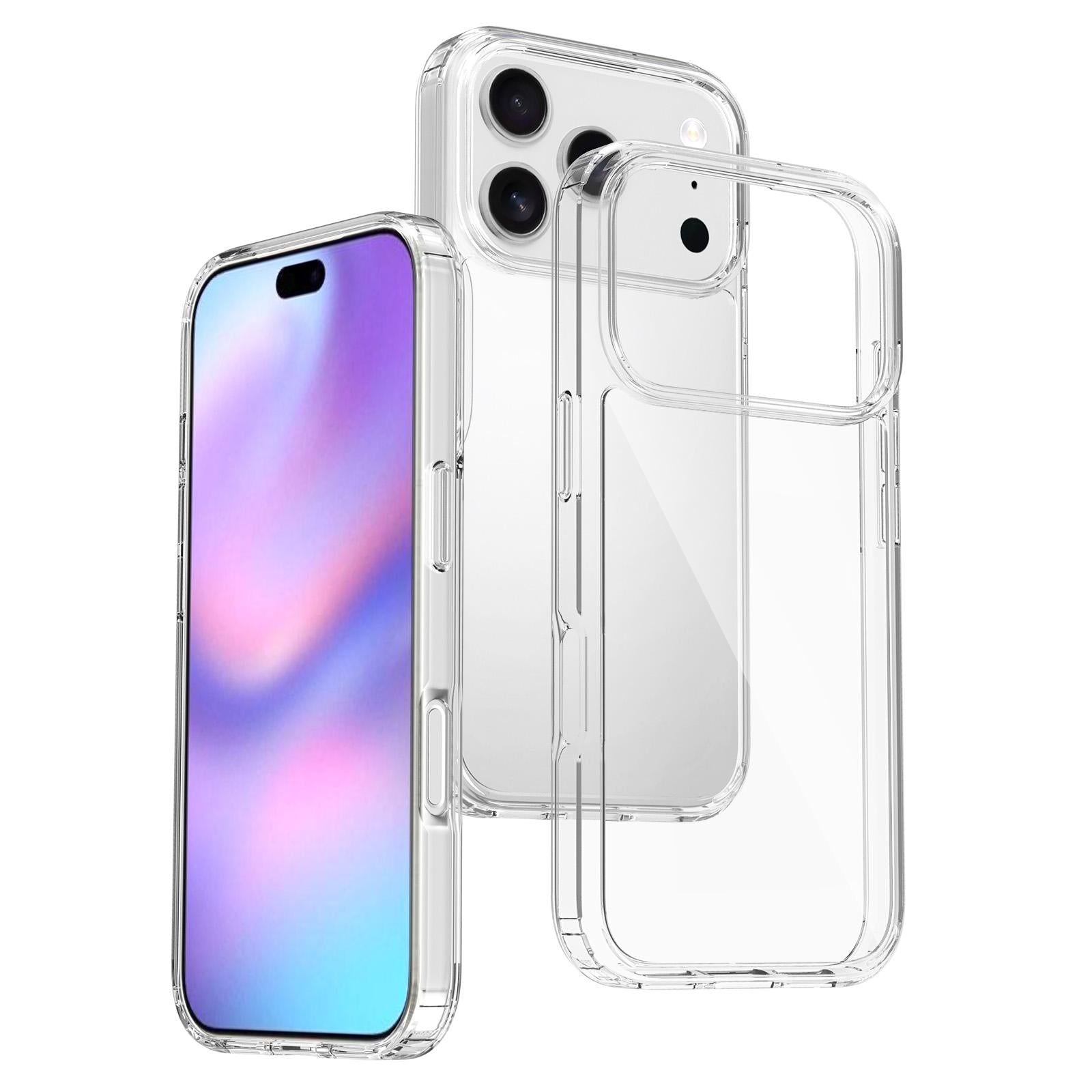 Compatible with iPhone 18 Pro Scratchproof Acrylic TPU Phone Case - Transparent