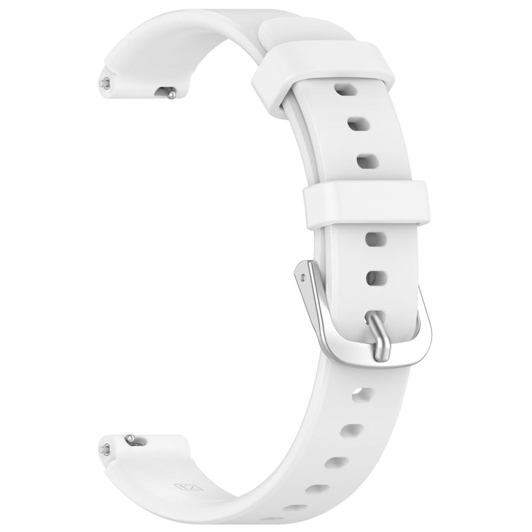Universal Solid Color Silver Buckle Silicone Watch Band