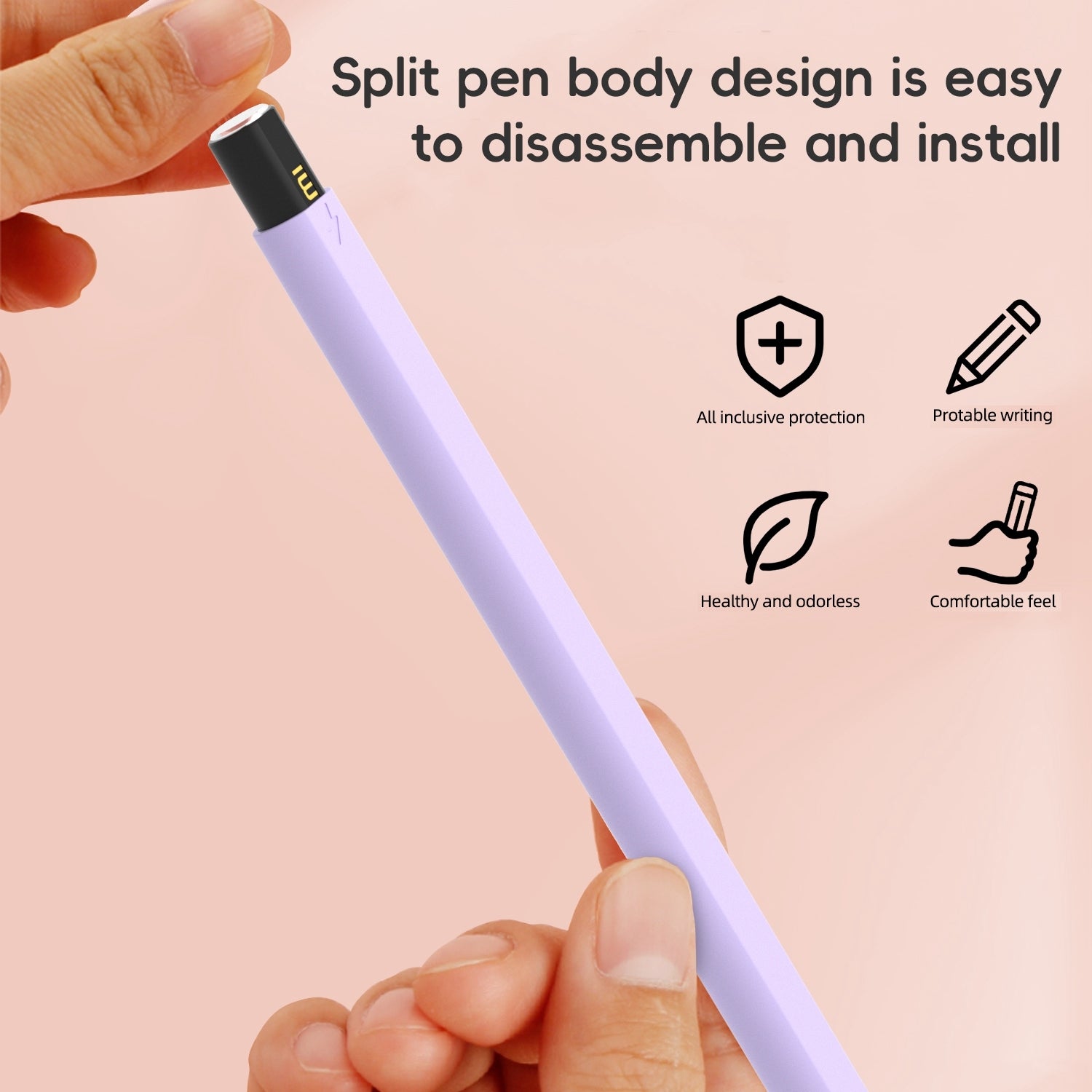 For Xiaomi Focus Pen III Stylus Pen Contrast Color Silicone Protective Case(Grey)