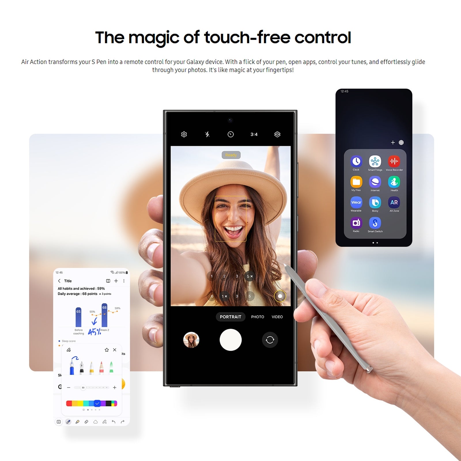 For Samsung Galaxy S24 Ultra 5G High Sensitivity Universal Capacitive Stylus Pen(Grey)