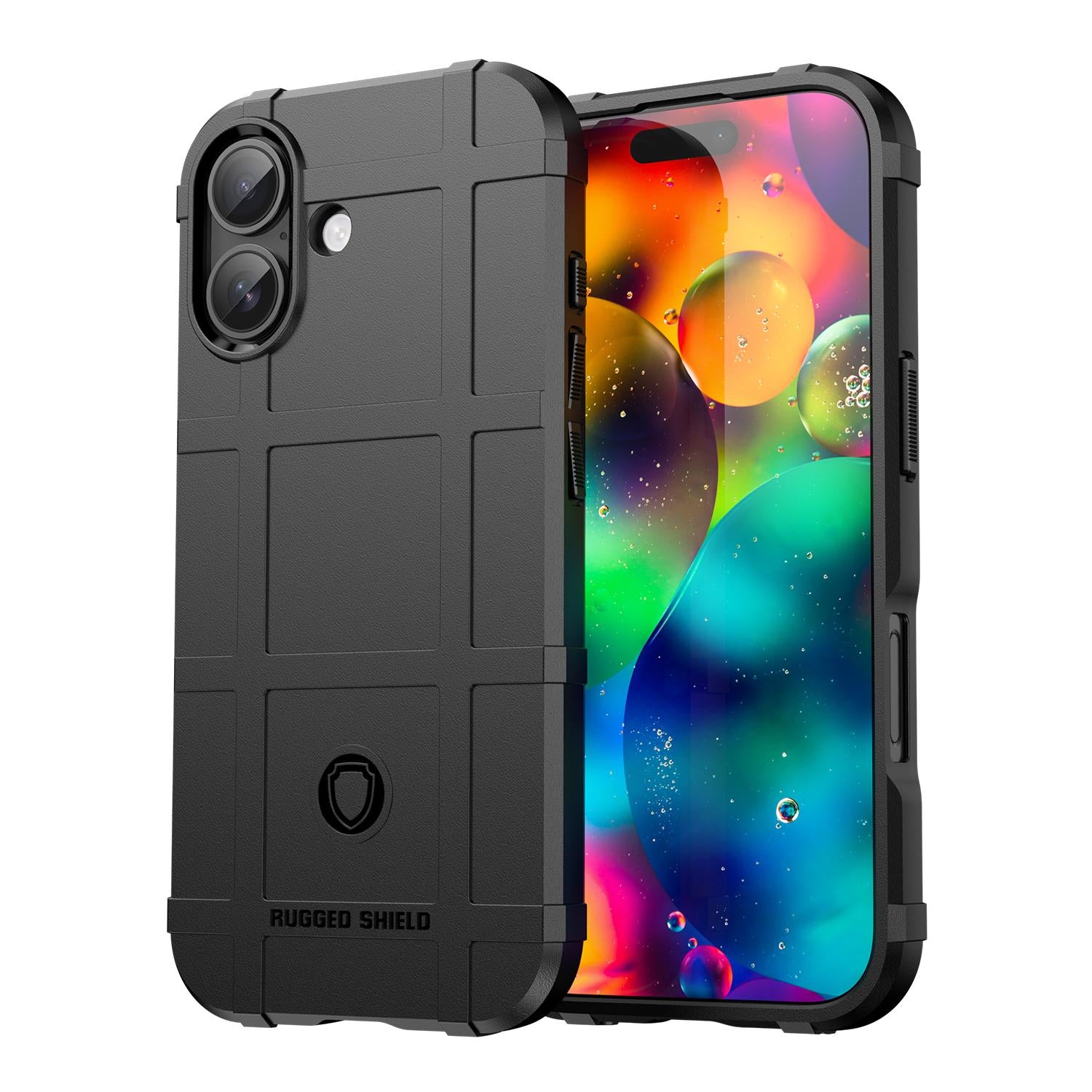 Compatible with iPhone 18 Full Coverage Shockproof TPU Phone Case - Black