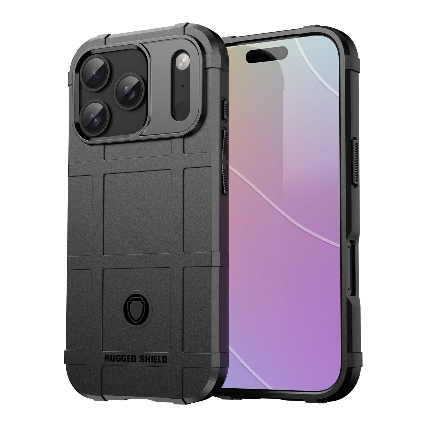 Compatible with iPhone 18 Pro Full Coverage Shockproof TPU Phone Case - Black
