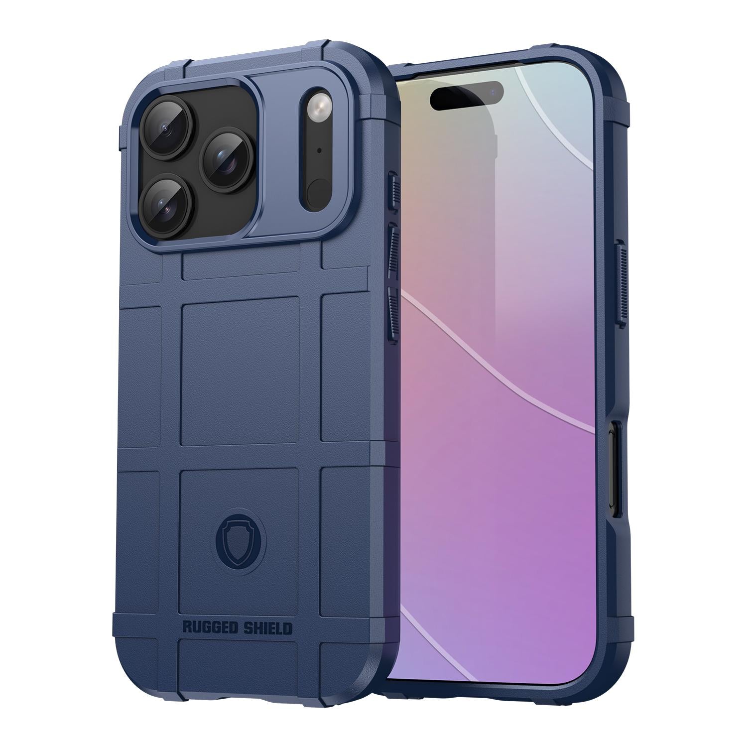 Compatible with iPhone 18 Pro Full Coverage Shockproof TPU Phone Case - Blue