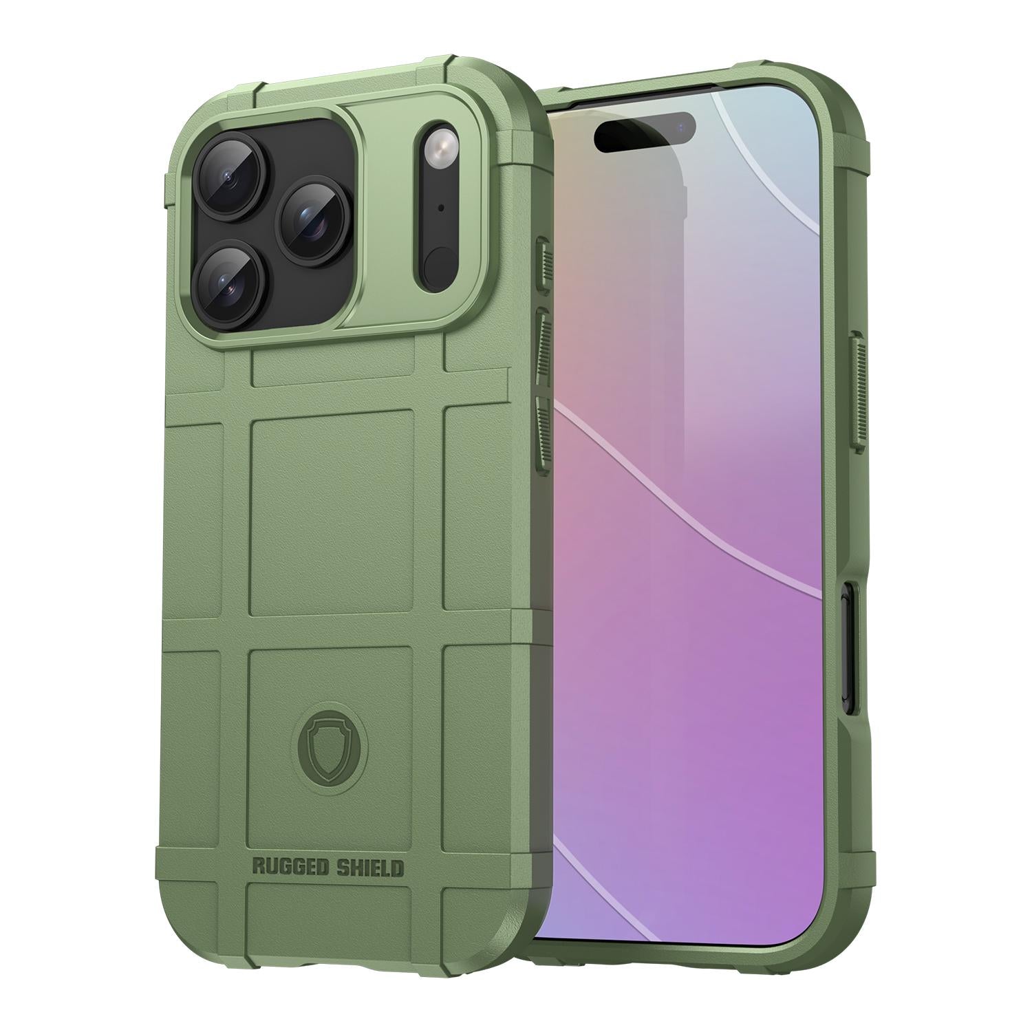 Compatible with iPhone 18 Pro Full Coverage Shockproof TPU Phone Case - Green