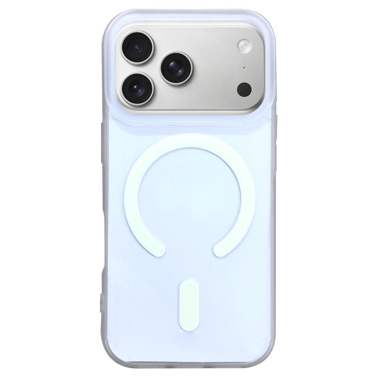 Compatible with iPhone 18 Pro Dual-Side Frosted MagSafe Clear Phone Case - White