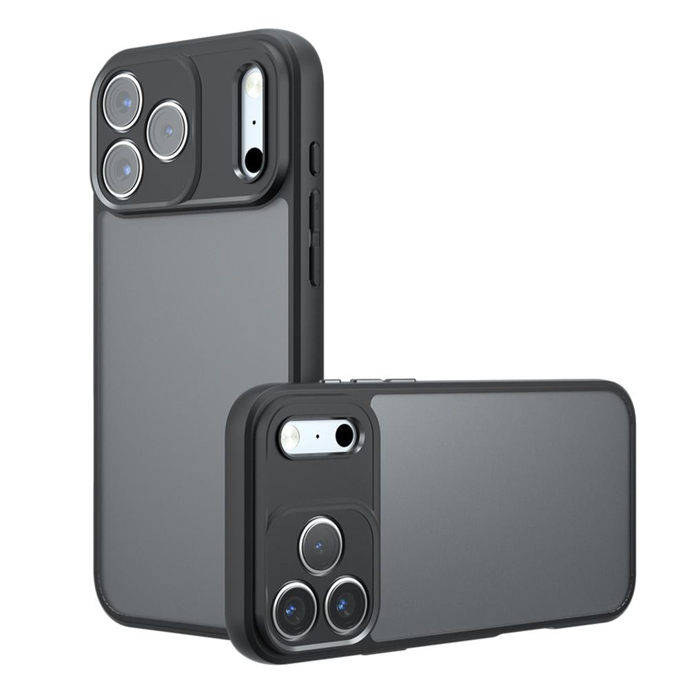 Compatible with iPhone 18 Pro Armor Precise Hole PC Dual-Layer TPU Phone Case - Frosted Black