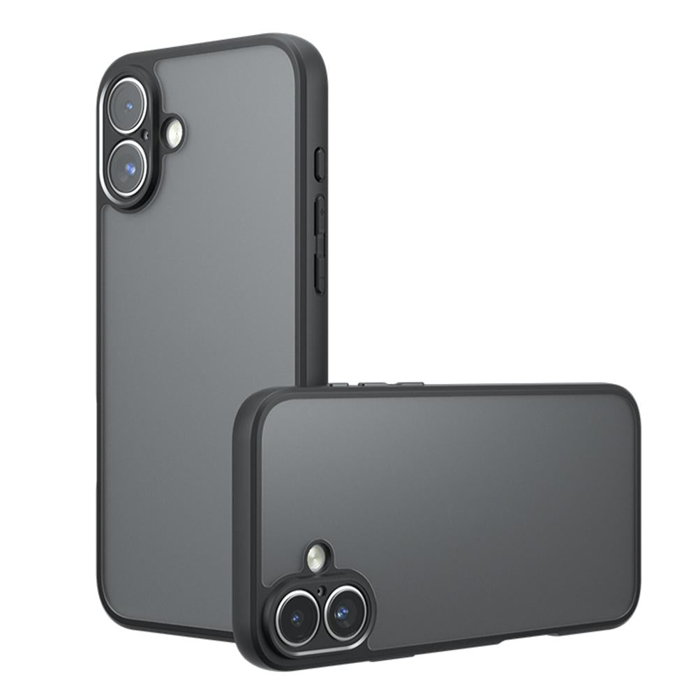 Compatible with iPhone 18 Armor Precise Hole PC Dual-Layer TPU Phone Case - Frosted Black