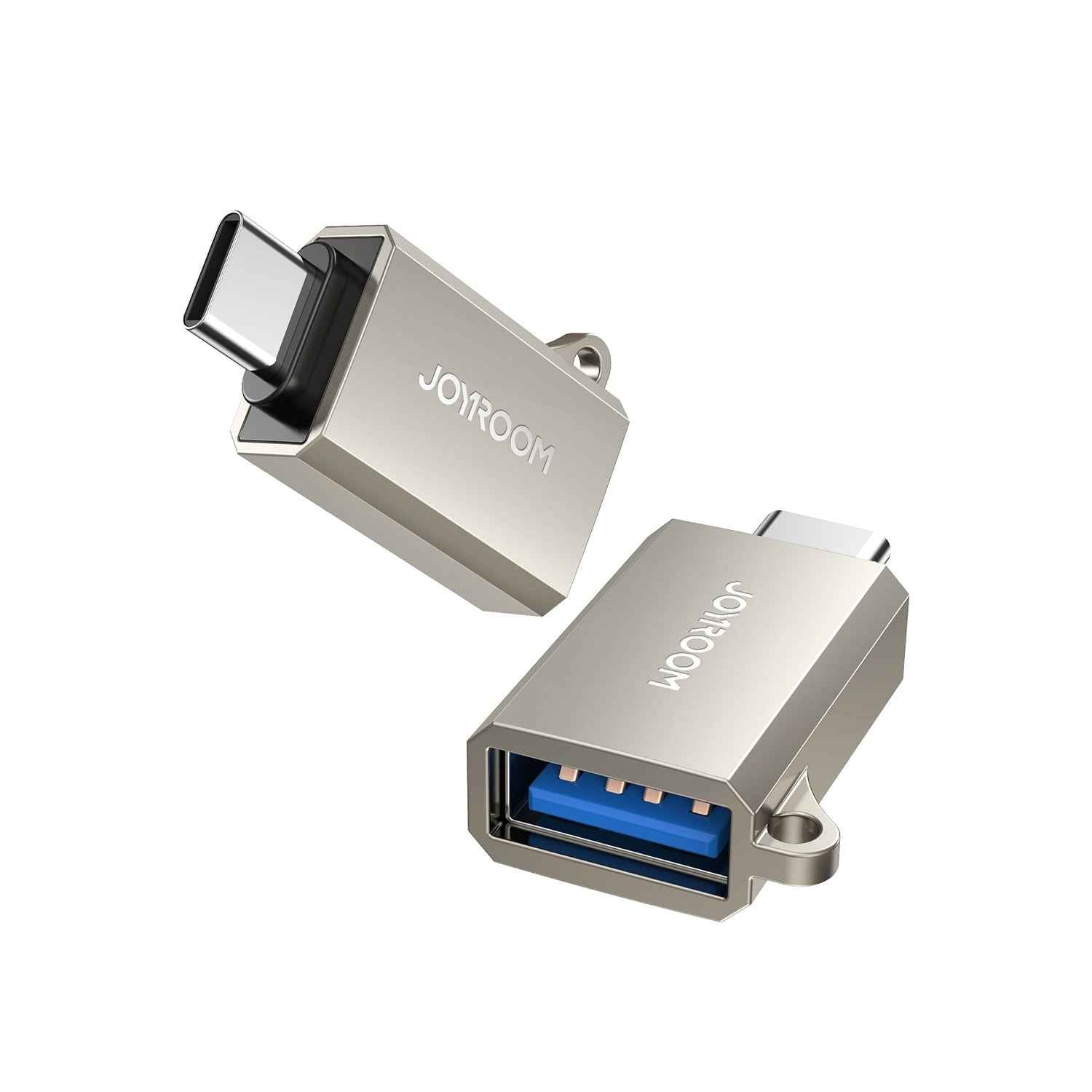 Uniqbuy For JOYROOM S-H151 Upgraded Version USB-C / Type-C Male c 3.0 Female OTG Adapter(Pearl Nickel)