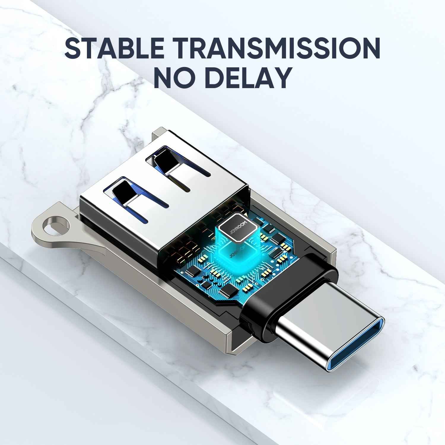 Uniqbuy For JOYROOM S-H151 Upgraded Version USB-C / Type-C Male c 3.0 Female OTG Adapter(Pearl Nickel)