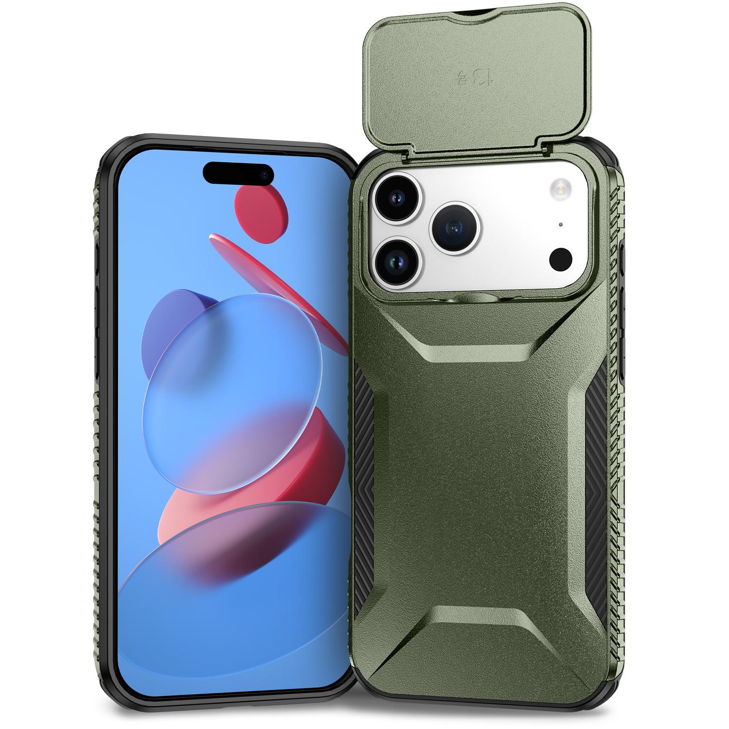 Compatible with iPhone 18 Pro Sliding Camshield Phone Case - Alpine Green