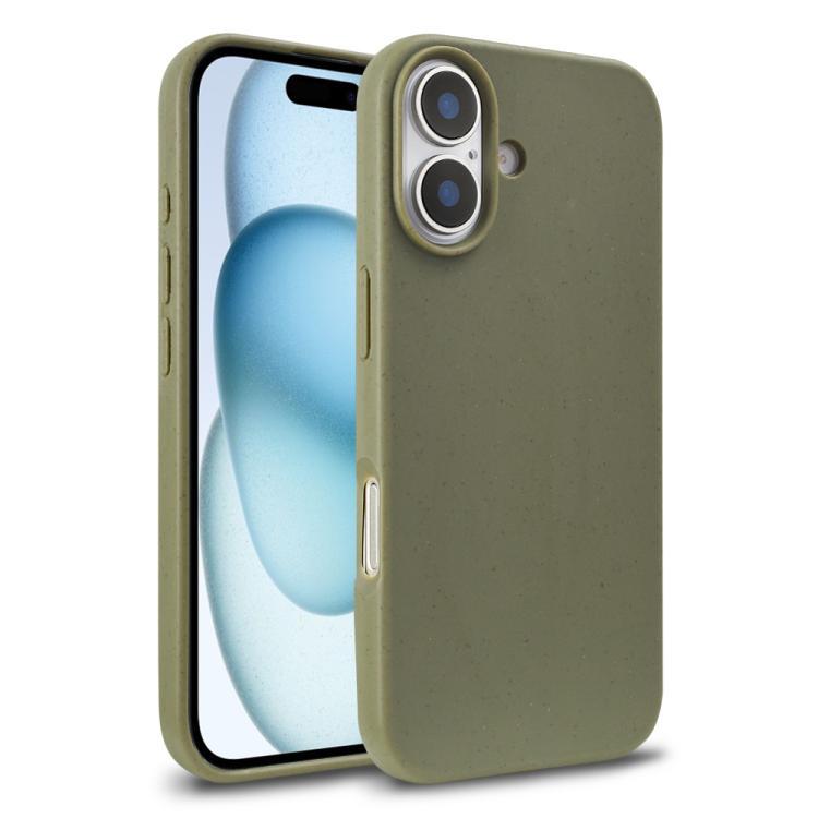 Compatible with iPhone 18 Wheat Straw TPU Phone Case - Army Green
