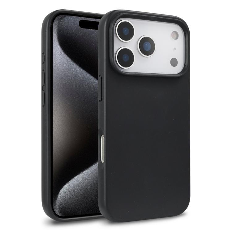 Compatible with iPhone 18 Pro Wheat Straw TPU Phone Case - Black