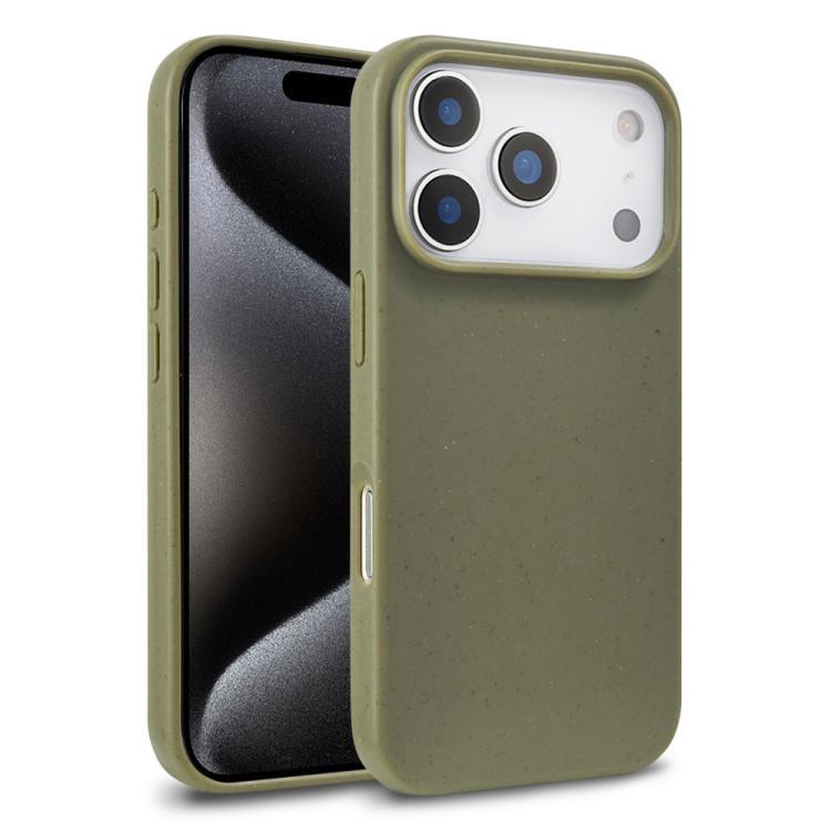 Compatible with iPhone 18 Pro Wheat Straw TPU Phone Case - Army Green