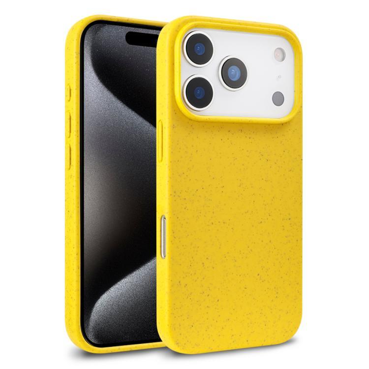 Compatible with iPhone 18 Pro Wheat Straw TPU Phone Case - Yellow