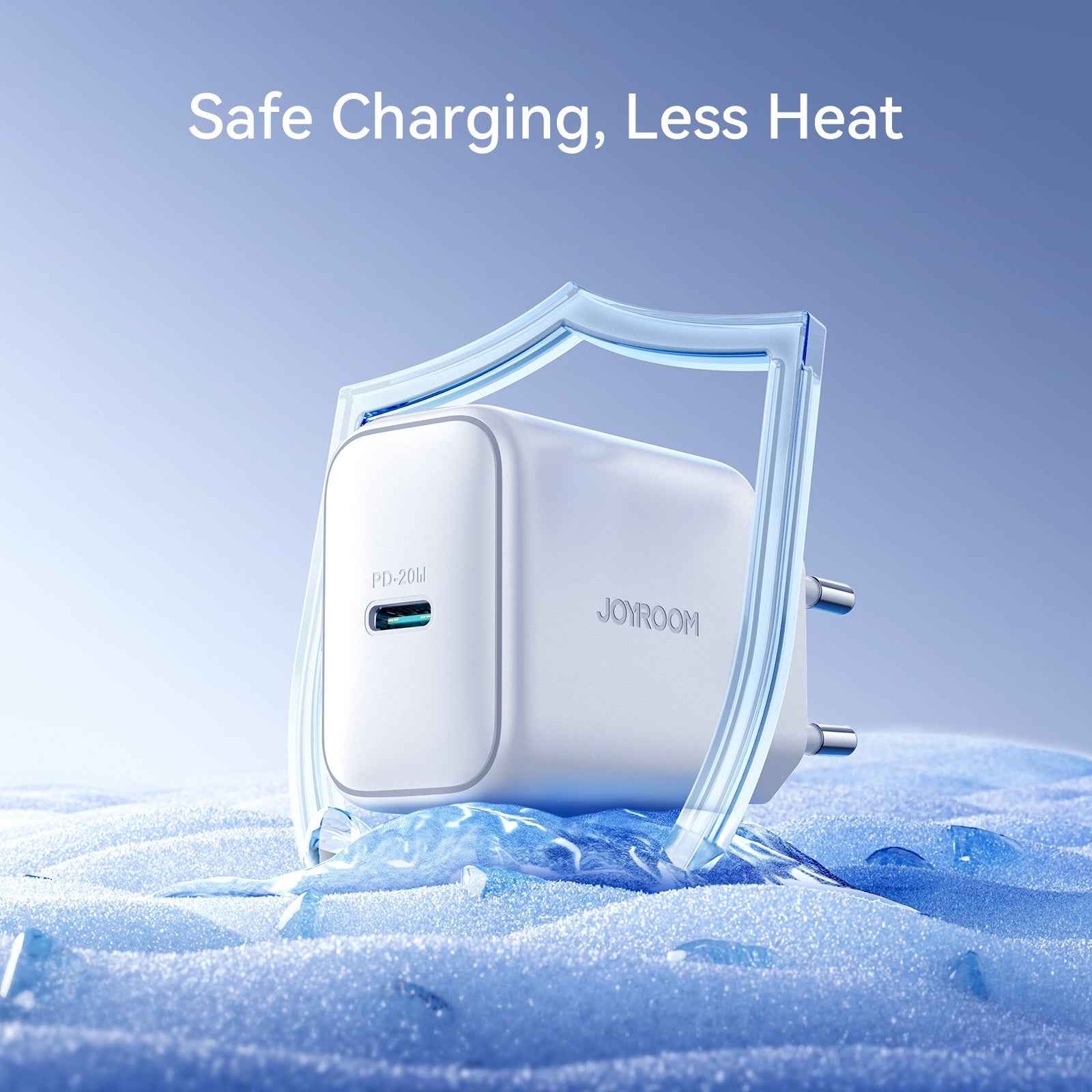 Uniqbuy For JOYROOM JR-TCF20 PD20W Type-C Port Charger Kit with Type-C to Type-C Cable, Plug:EU Plug(White)