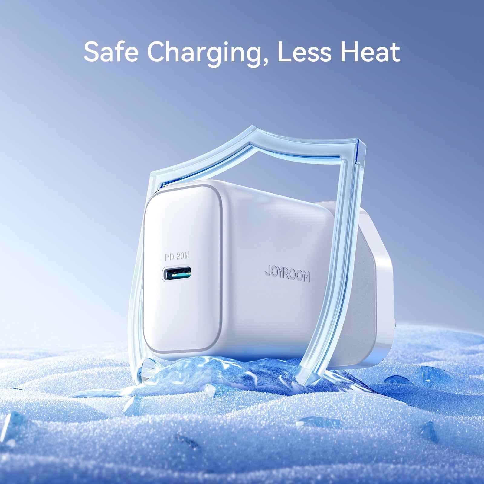 Uniqbuy For JOYROOM JR-TCF20 PD20W Type-C Port Charger Kit with Type-C to Type-C Cable, Plug:UK Plug(White)