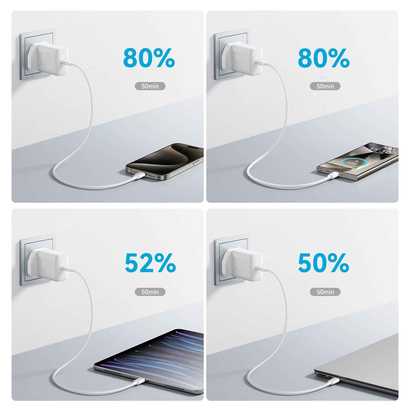 Uniqbuy For JOYROOM JR-TCF24 30W USB-C / Type-C Fast Charger, Specification:UK Plug(White)
