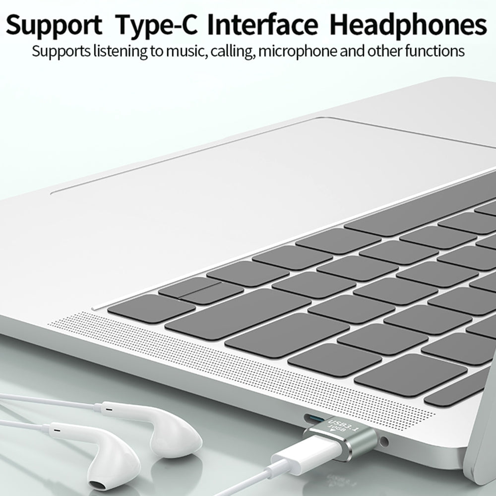 120W 10Gbps USB3.1 Male to USB-C / Type-C Female OTG Mini Adapter(Black)