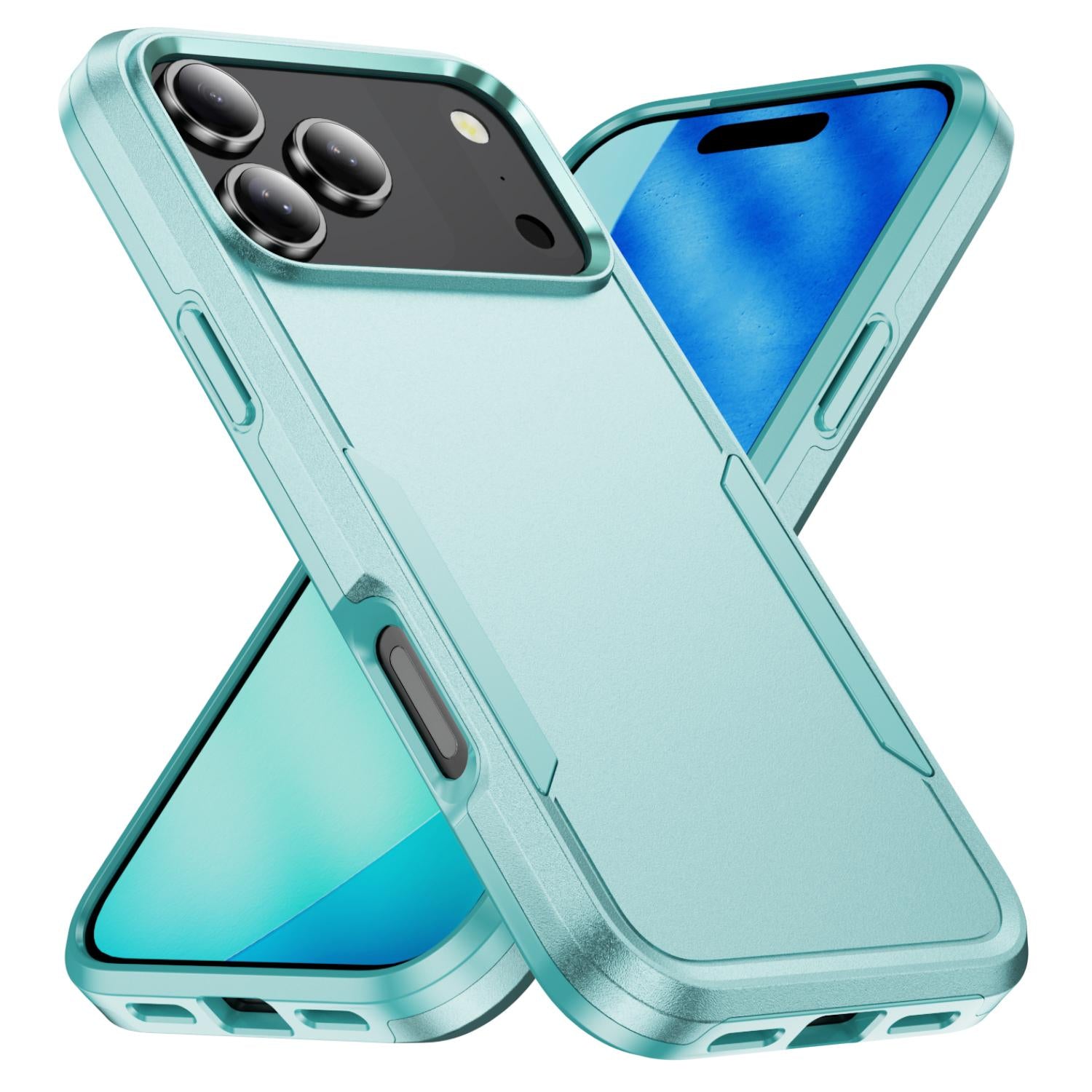 Compatible with iPhone 18 Pro Pioneer Armor Heavy Duty PC + TPU Phone Case - Green