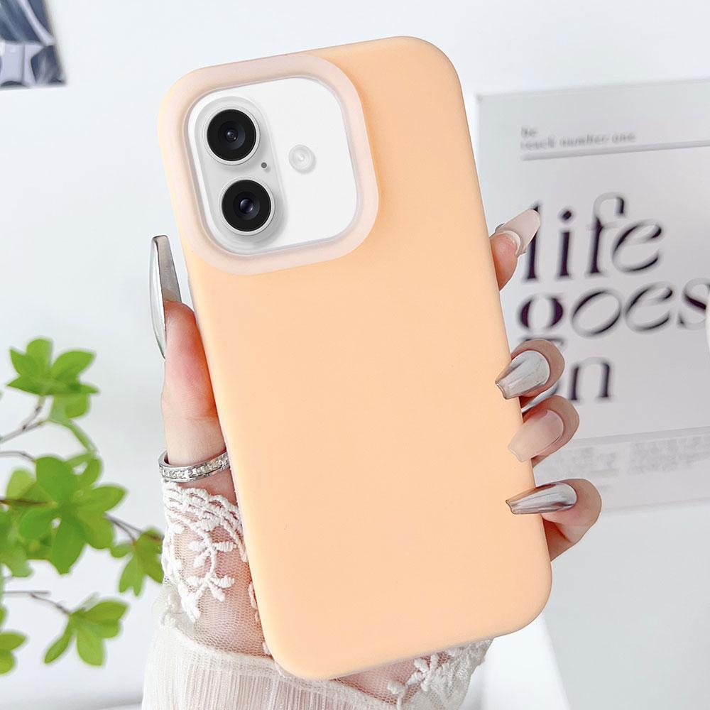 Compatible with iPhone 18 PC Dual-Layer Liquid Silicone Jelly Phone Case - Orange
