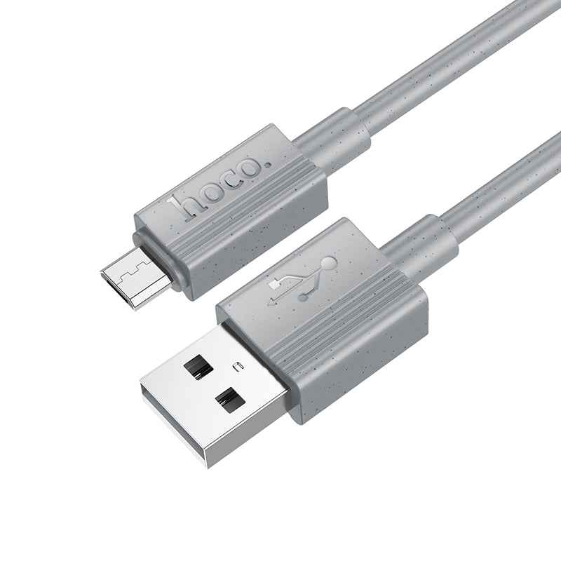 Uniqbuy For hoco X107 USB to Micro USB Favor 2.4A Charging Data Cable, Length:1m(Grey)