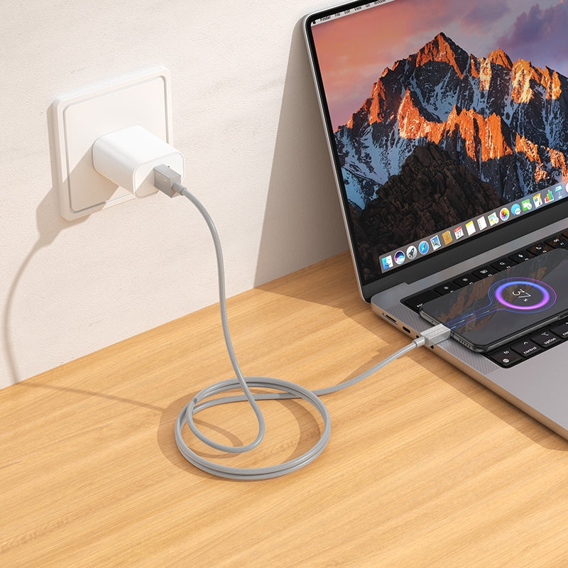 hoco X107 USB to Micro USB Favor 2.4A Charging Data Cable, Length:1m(White)