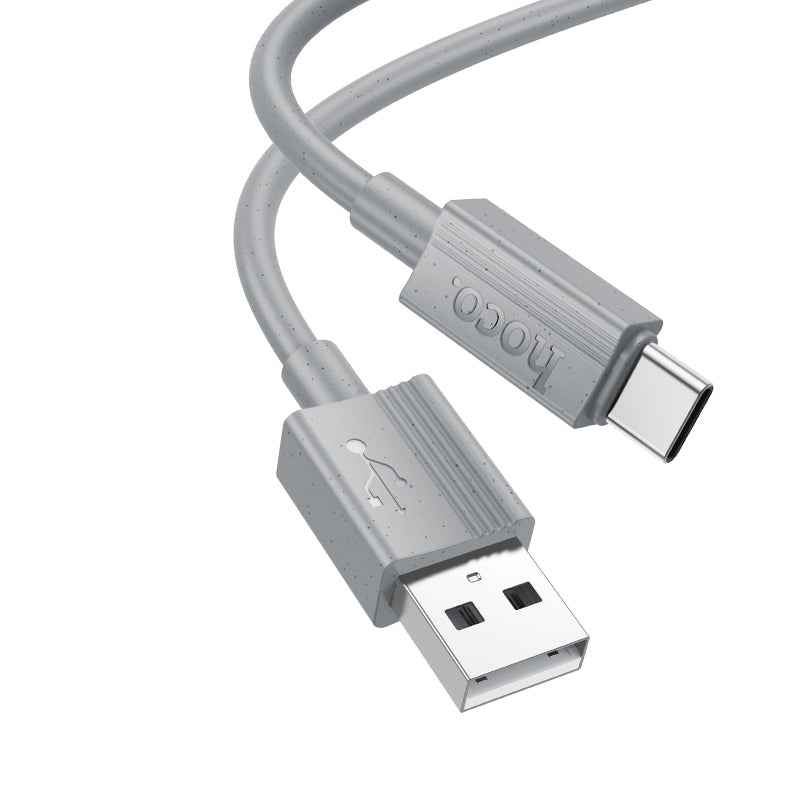 Uniqbuy For hoco X107 USB to USB-C / Type-C Favor 3A Charging Data Cable, Length:1m(Grey)