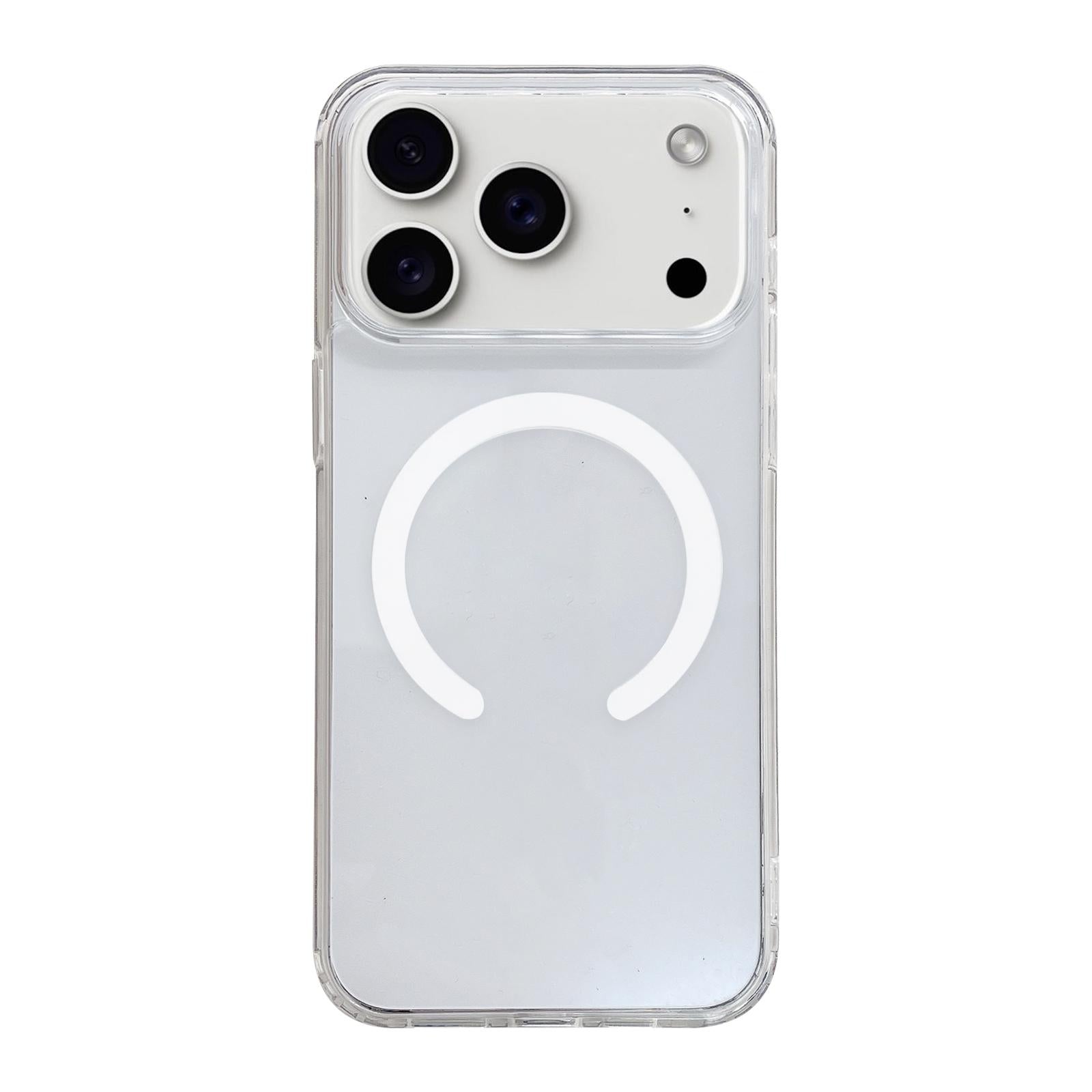 Compatible with iPhone 18 Pro Clear Acrylic TPU MagSafe Phone Case - Transparent