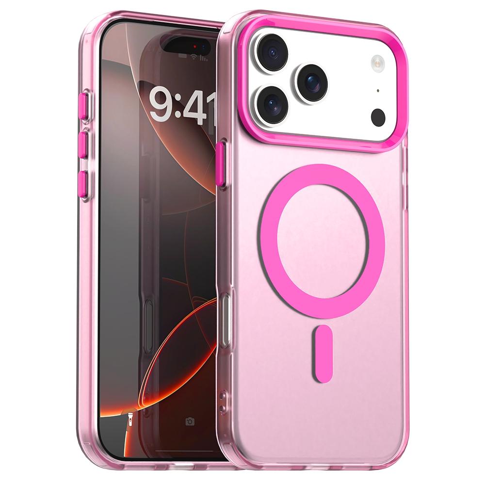Compatible with iPhone 18 Pro Candy Magsafe PC Dual-Layer TPU Phone Case - Red