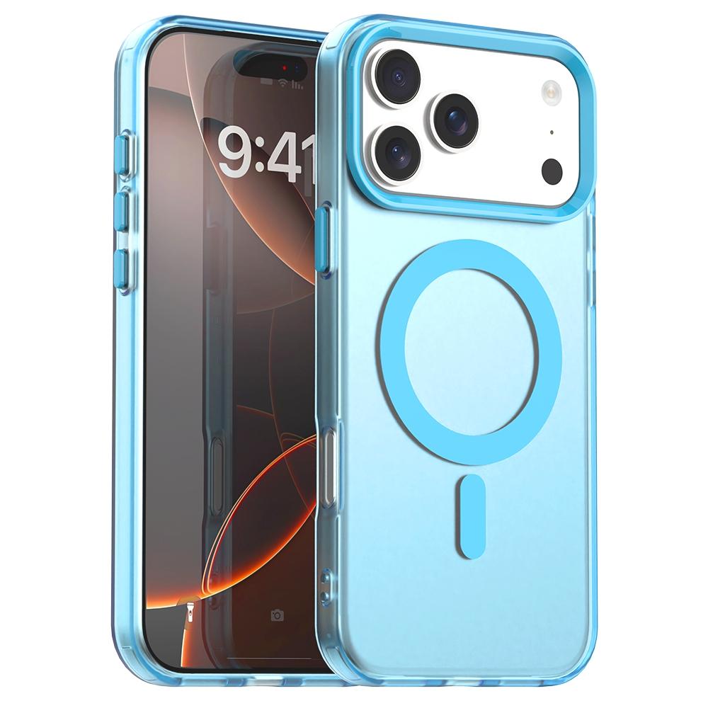 Compatible with iPhone 18 Pro Candy Magsafe PC Dual-Layer TPU Phone Case - Blue