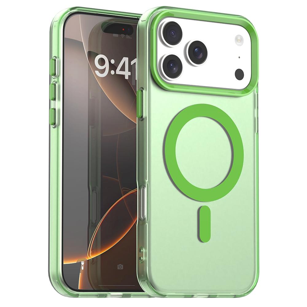 Compatible with iPhone 18 Pro Candy Magsafe PC Dual-Layer TPU Phone Case - Green