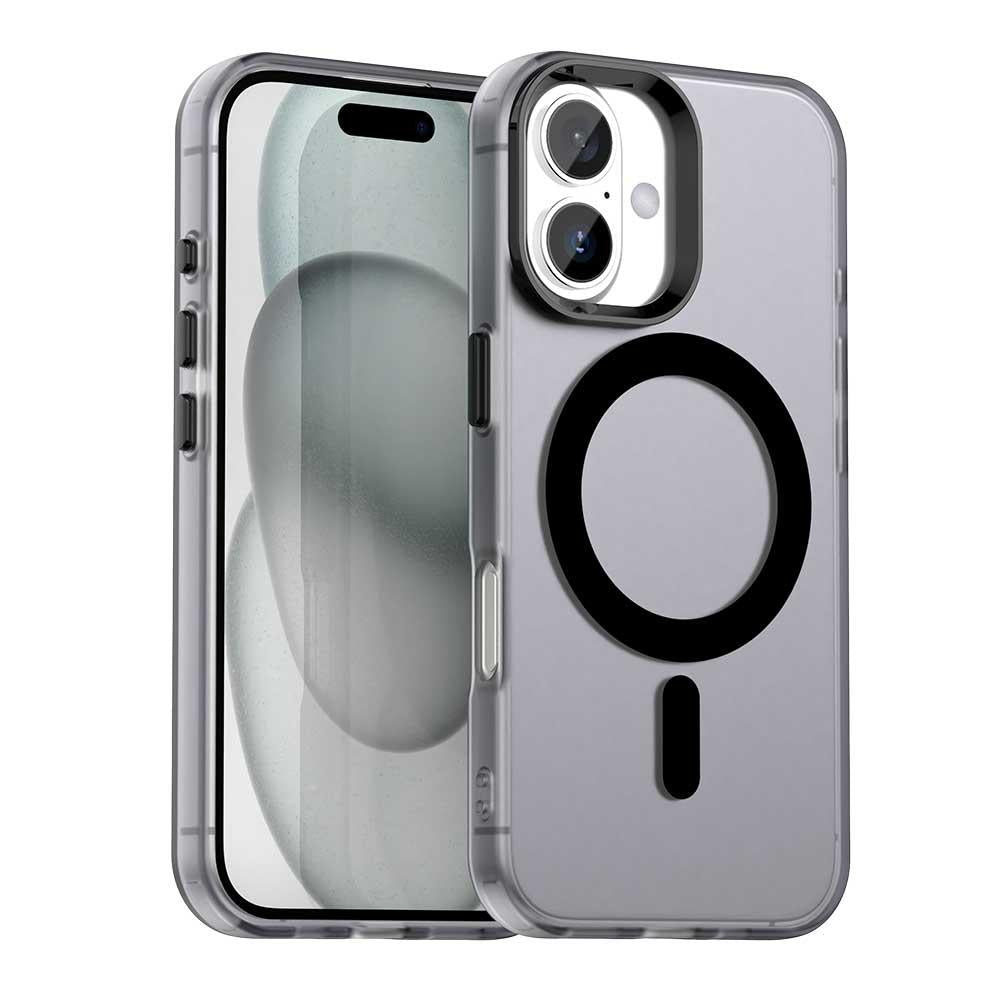 Compatible with iPhone 18 Candy Magsafe PC Dual-Layer TPU Phone Case - Black