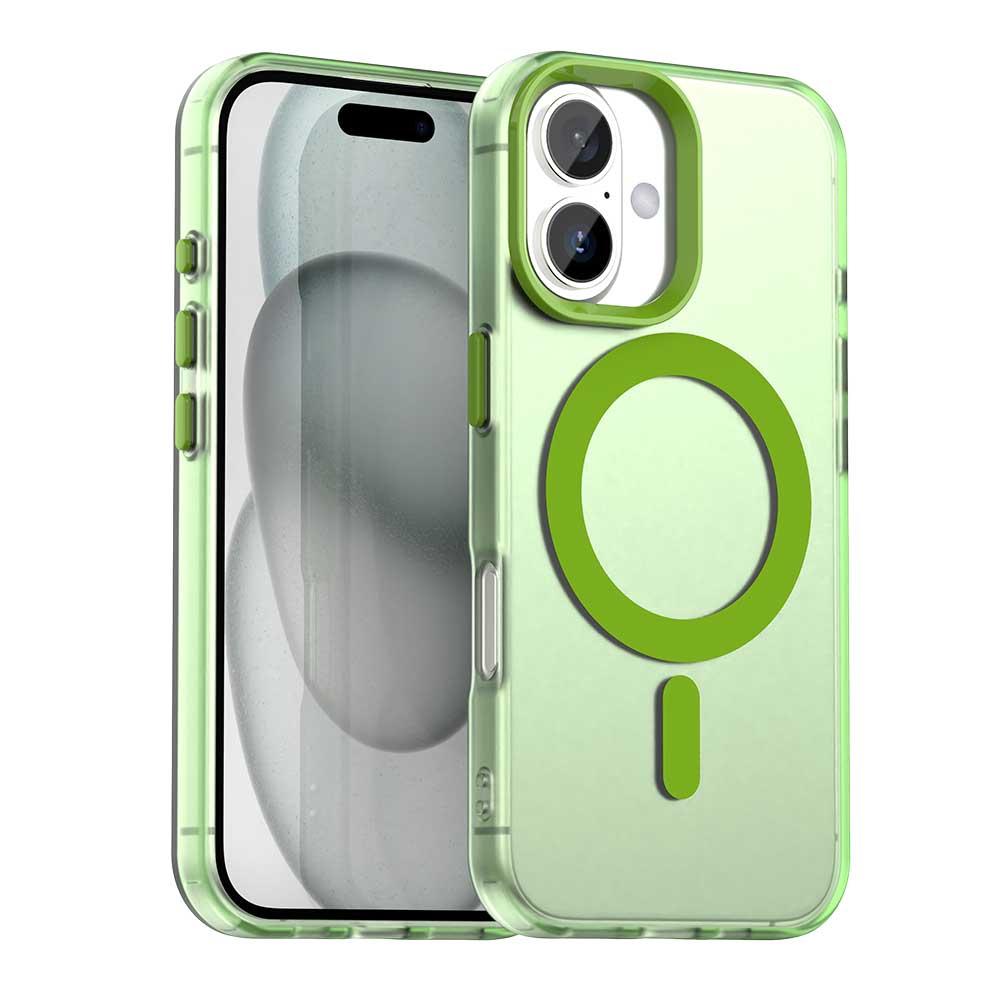 Compatible with iPhone 18 Candy Magsafe PC Dual-Layer TPU Phone Case - Green