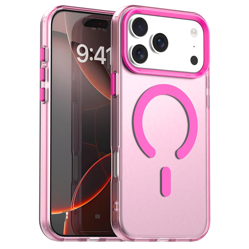 Compatible with iPhone 18 Pro C-type Candy Magsafe PC Dual-Layer TPU Phone Case - Red