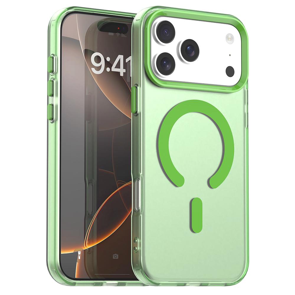 Compatible with iPhone 18 Pro C-type Candy Magsafe PC Dual-Layer TPU Phone Case - Green