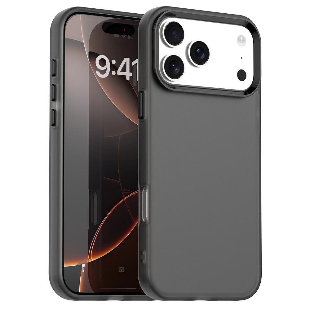 Compatible with iPhone 18 Pro Candy PC Dual-Layer TPU Shockproof Phone Case - Black