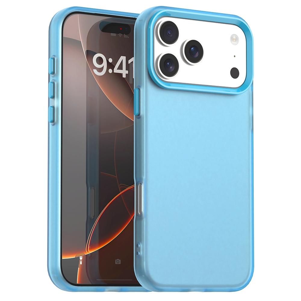 Compatible with iPhone 18 Pro Candy PC Dual-Layer TPU Shockproof Phone Case - Blue