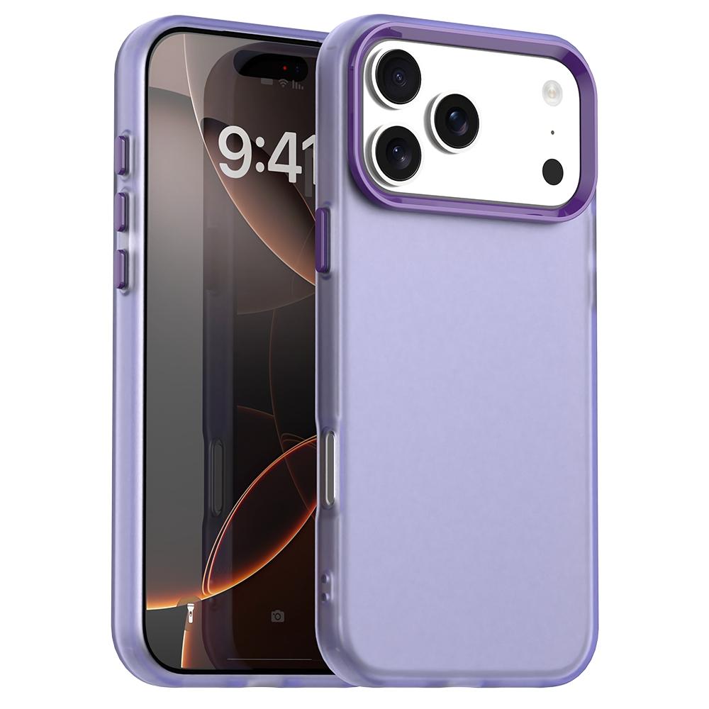 Compatible with iPhone 18 Pro Candy PC Dual-Layer TPU Shockproof Phone Case - Purple