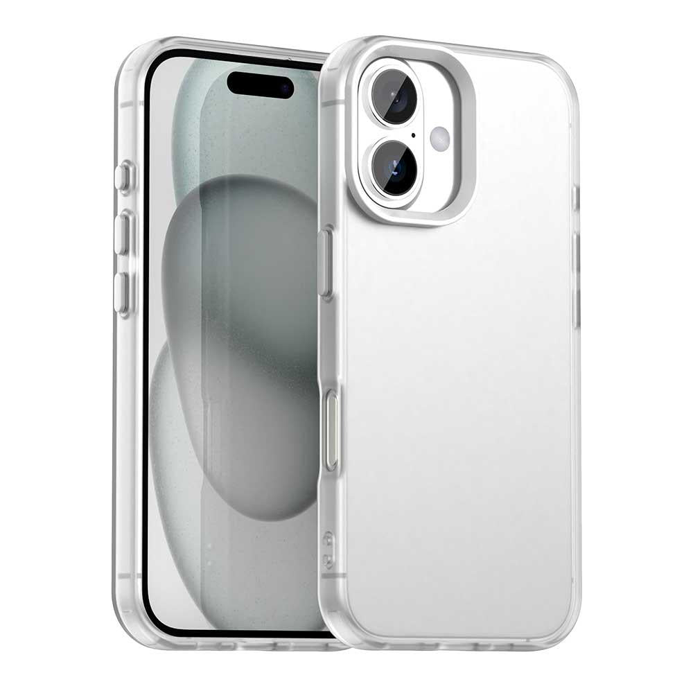 Compatible with iPhone 18 Candy PC Dual-Layer TPU Shockproof Phone Case - White