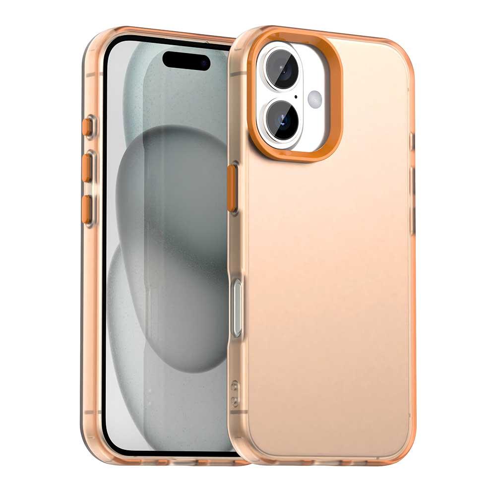 Compatible with iPhone 18 Candy PC Dual-Layer TPU Shockproof Phone Case - Orange