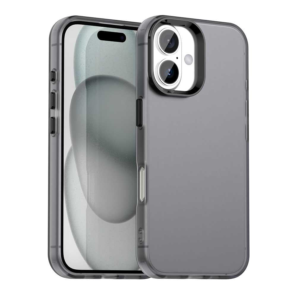 Compatible with iPhone 18 Candy PC Dual-Layer TPU Shockproof Phone Case - Black