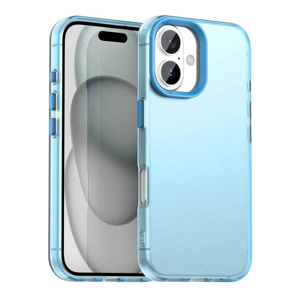 Compatible with iPhone 18 Candy PC Dual-Layer TPU Shockproof Phone Case - Blue