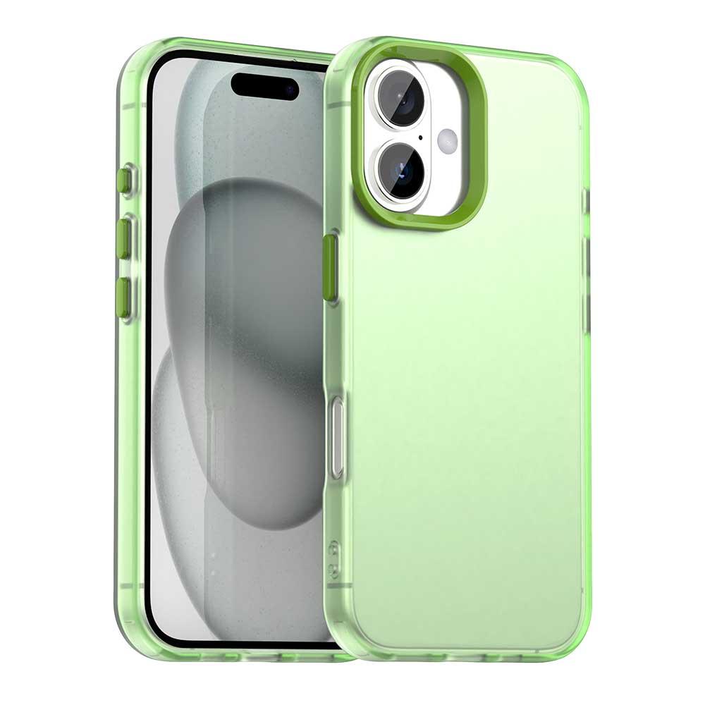 Compatible with iPhone 18 Candy PC Dual-Layer TPU Shockproof Phone Case - Green