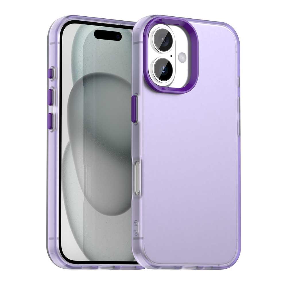 Compatible with iPhone 18 Candy PC Dual-Layer TPU Shockproof Phone Case - Purple