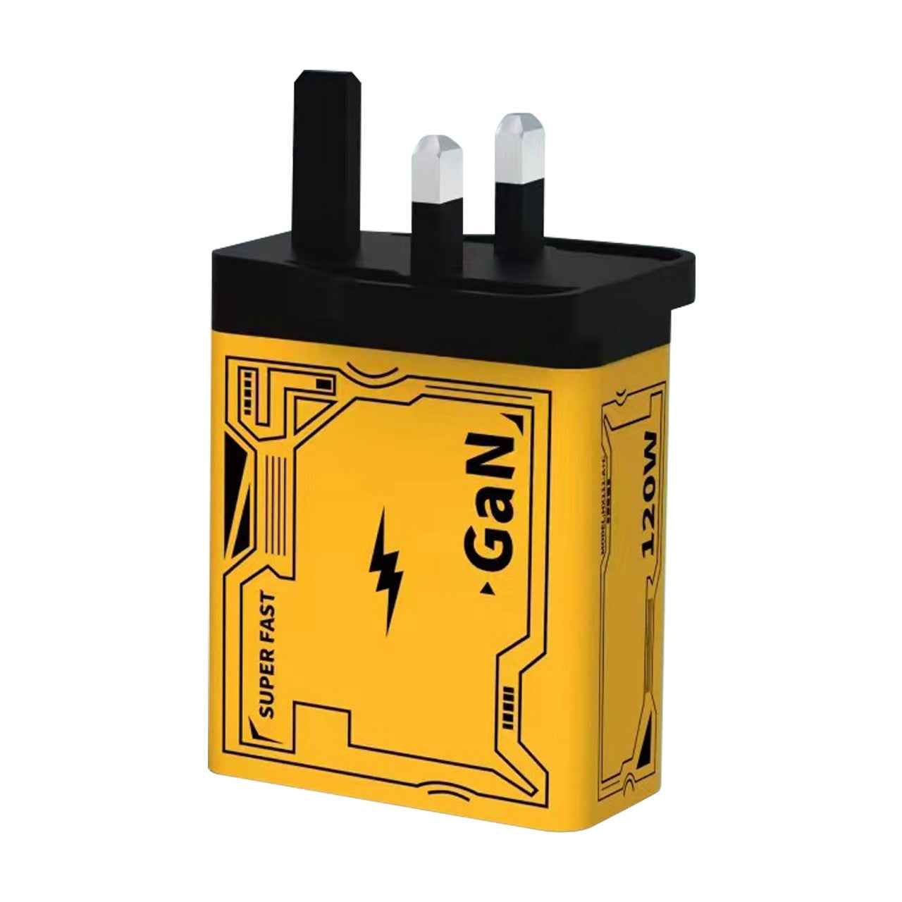 Uniqbuy For HX111 120W USB, Type-C GaN Ultra-fast Charger(UK Plug)