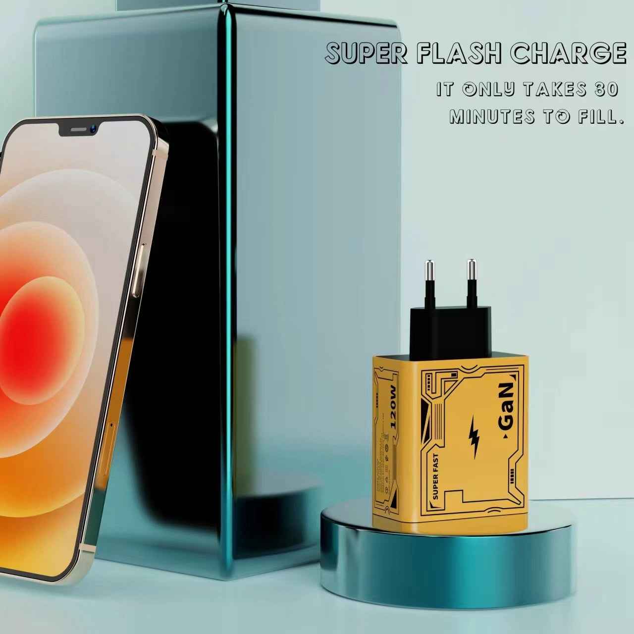Uniqbuy For HX111 120W USB, Type-C GaN Ultra-fast Charger(US Plug)
