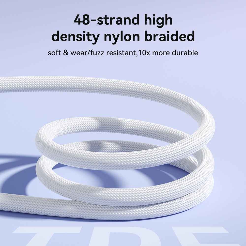 Uniqbuy For JOYROOM S-A42 Crystal Clear Series Fast Charging Data Cable, Type-C to Type-C Cable, Length: 1.2m(White)