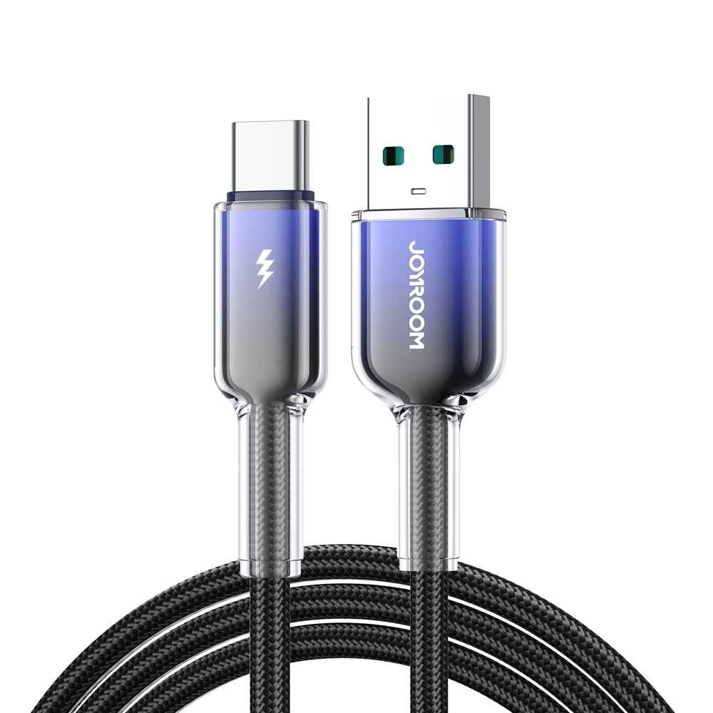 Uniqbuy For JOYROOM S-A42 Crystal Clear Series Fast Charging Data Cable, USB to Type-C Cable, Length: 1.2m(Black)